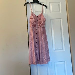 Polka dot midi dress with tags